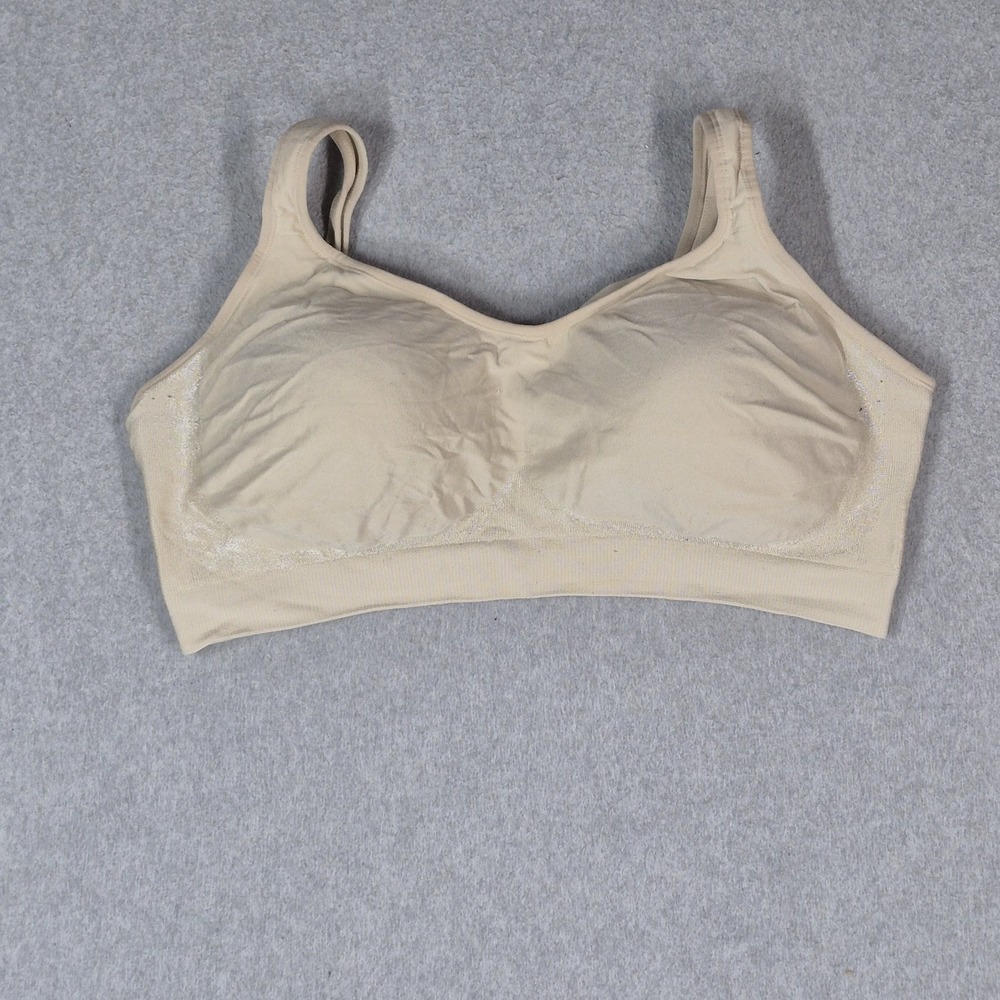 Truekind Women Bra 2XL Beige T Shirt Wireless Strap Smooth Lightly Lined